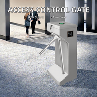 Lector de Tarjetas de Control de Acceso de Acero Inoxidable, Barrera de Acceso Bidireccional Semiautomática con Trípode Vertical