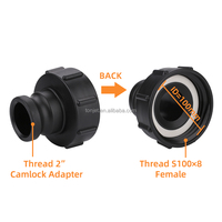 Adaptateur IBC Camlock S60x6F vers 2" BSP | Joint Pivotant Plastique Grade Alimentaire pour Liquides