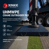 Plaques de stabilisation UHMWPE pour grue mobile, grue sur chenilles, grue de chantier, plaques flottantes, support au sol