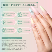 BORN PRETTY 130 couleurs MSDS Vernis à ongles en gel brillant solide 10 ml Vernis en gel UV semi-permanent à faire tremper pour salon