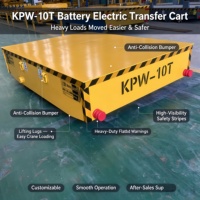 Chariot de transfert sur rail à batterie KPX-20T de 20 tonnes, télécommande sans fil, chariot à plateau robuste pour usine