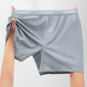 Shorts de nuit classiques en <span class=keywords><strong>coton</strong></span> YIHONG Ff3620 pour hommes, sous-vêtements, caleçons rayés en <span class=keywords><strong>coton</strong></span> pour hommes - Product Image 2