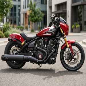 Assemblez la moto IndiI-an 101 Scout de haute performance 2024, couleur rouge métallique coucher de soleil - Product Image 2