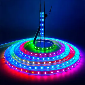 SMD5050フルカラー5M60leds/MAPP WifiコントロールスマートLEDストリップ5VWS2812bデジタルRGBLEDストリップホースランニングライト