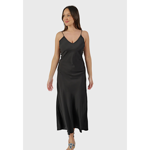 Vestido Tropea de Seda Italiana en Color Negro - Product Image 6