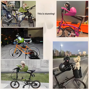 Cesta de bicicleta para mascotas Cesta para perros para bicicleta Asiento de bicicleta para mascotas Adecuado para mascotas pequeñas y medianas de hasta 6,5 kg con soporte resistente - Product Image 6
