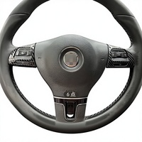 Araba Aksesuarları Volkswagen Golf Mk6 Passat B7 Cc Eos Tiguan Jetta Touran Sharan Caddy ABS Karbon Fiber Desenli Direksiyon Simidi