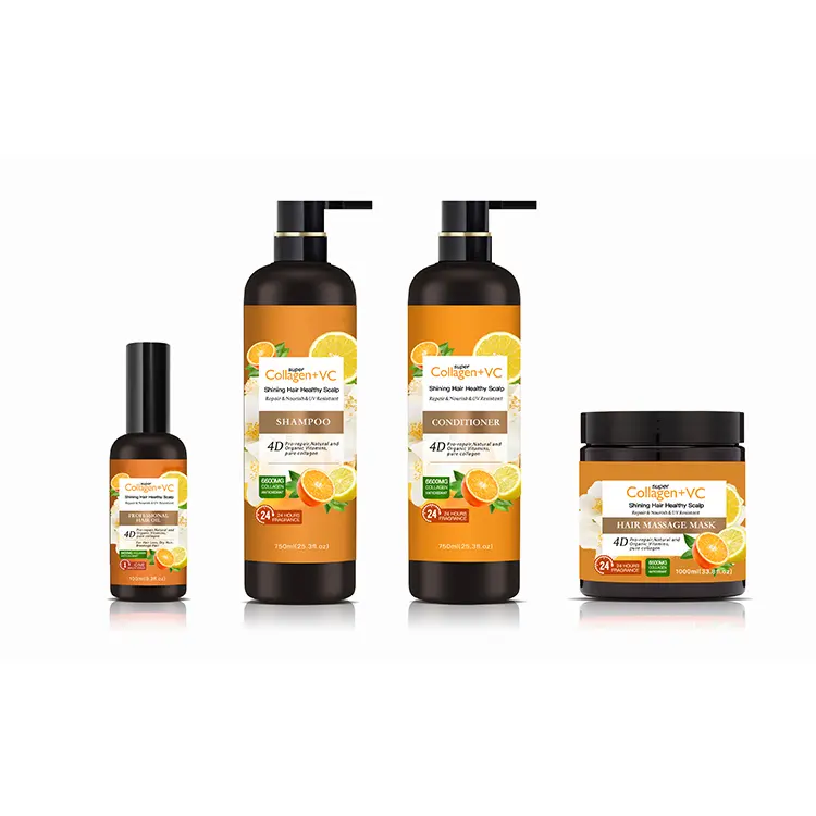 OEM Private Label Available Sweet Orange Fresh Fruit Vitamin C Shampoo Conditioner Hair Oil Hair Mask Hair Treatment