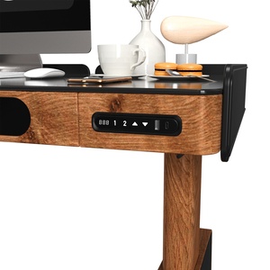 Supports en V Bureau moderne en bois à double moteur réglable pour le <span class=keywords><strong>travail</strong></span> <span class=keywords><strong>debout</strong></span> avec pieds de table trapézoïdaux JSD2-02-M4 - Product Image 6