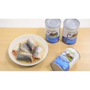 Meilleure qualité 425g/155g maquereau en conserve dans l'eau de saumure la plupart des poissons de maquereau frais meilleur prix