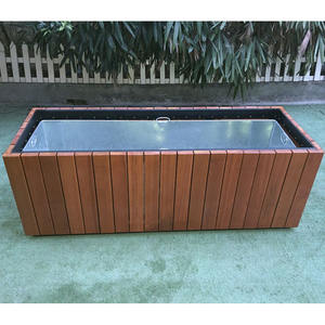 Boîte de plantation de fleurs <span class=keywords><strong>rectangulaire</strong></span>, grand pot en <span class=keywords><strong>bois</strong></span> pour le jardin, en <span class=keywords><strong>bois</strong></span> massif - Product Image 2