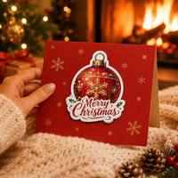 Autocollant découpé sur mesure, imperméable, en vinyle holographique étoilé, décoration de Noël, autocollant scintillant pour coffret cadeau de Noël