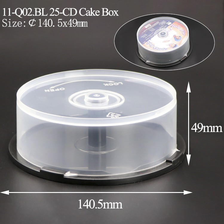 Q02&nbsp;:&nbsp;Boîte à gâteaux de 12&nbsp;cm pour 25&nbsp;CD