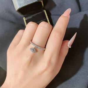 Gioielli alla Moda KYRA01179 Anello a Forma di Occhio Placcato in Platino con Zirconi 3A per Uso Quotidiano Femminile - Product Image 6