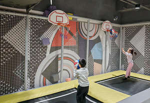 10FT Kids Outdoor Trampoline Basketball <strong>Hoop</strong> Safe Play Gym Enclosure Net Plastic Jumping Game Children's Backyard 25-Person - Product Image 6