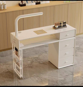 Usine En Gros Nouveau Blanc Crème Style Multi-Fonction Avec <span class=keywords><strong>Aspirateur</strong></span> Lampe <span class=keywords><strong>De</strong></span> Table Nail Shop Spécial Nail Table - Product Image 1