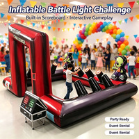 Jeu de défi gonflable anti-collision tout-en-un Songfa avec tableau de scores numérique, en PVC, portable pour aire de jeux intérieure