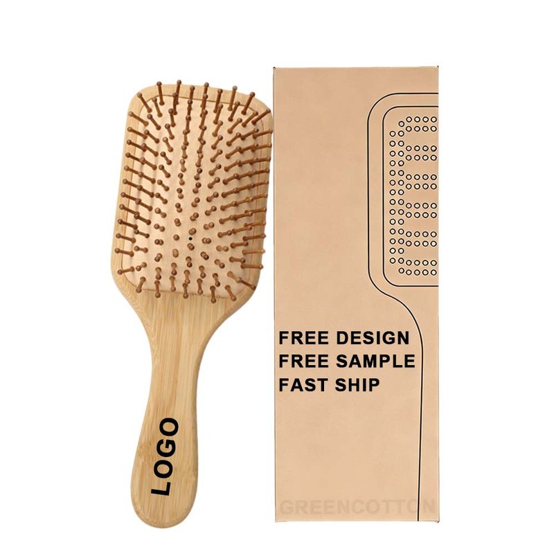 Custom Logo Wooden air Cushion Comb
