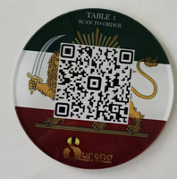 Autocollants en acrylique avec code QR personnalisés, panneau en acrylique avec code QR et ruban adhésif, autocollant de table avec code QR pour restaurant, autocollant de menu avec code QR