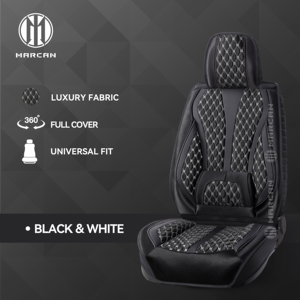 Marcan Marcan Accessoires intérieurs de voiture élégants en tissu matelassé diamanté, housses de siège de voiture en daim entièrement couvrantes à 360 degrés pour différents modèles - Product Image 2