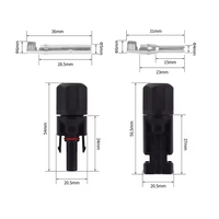 Conector Solar para Panel Solar IP67 IP68 Resistente al Agua 1000V 1500V 30A 35A 45A para Sistema Fotovoltaico