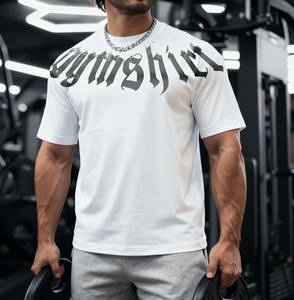 Custom Mens Cotton Tshirt Plain Heavyweight Men's Over Size T <strong>Shirt</strong> Sports Gym Fitness Mens White Tshirt - Product Image 5