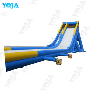 Thương mại dành cho người lớn cao lớn lớn bên ngoài PVC lớn màu xanh <span class=keywords><strong>Inflatable</strong></span> nước SLIDES để bán Ba làn xe bán buôn - Product Image 4