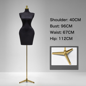 Maniquí de terciopelo BBL curvilíneo brasileño para mujer, forma de vestido de novia, medio cuerpo, talla grande, busto grande, trasero, ajustable para ropa - Product Image 4