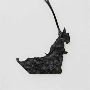 Colgante de Bolso de Cuero Sintético PU Duradero con Diseño de Mapa de Personajes de Estilo Lindo de Arabia, Qatar, Omán y Emiratos Árabes Unidos - Product Image 3
