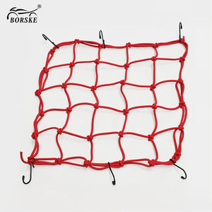 Filet de rangement universel réglable à 6 crochets pour <span class=keywords><strong>moto</strong></span>, filet de chargement en maille pour bagages, organisateur de coffre pour voiture - Product Image 3
