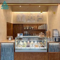 Vitrine de pâtisserie de luxe avec éclairage LED, vitrine à gâteaux en verre écologique, sur mesure, comptoir pour magasin d'alimentation et de boissons, confiserie