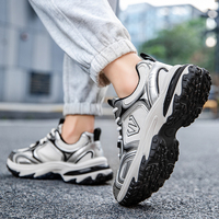 Nouvelles Baskets Chunky Tendance 2026 Homme Femme Respirantes en Maille Style Dad Shoes Argent Métallisé Plateforme Mode Chaussures de Marche