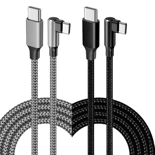 Right Angle USB C to USB C Cable 5A PD100W Cord 480Mbps Data Cable With E-marker for iPad MacBook Pro Air Samsung Galaxy