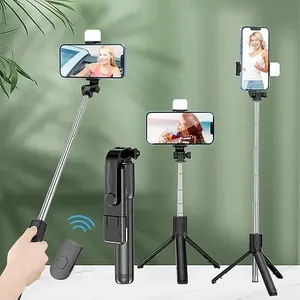 Selfie Stick telescopico treppiede portatile da viaggio supporto per telefono portatile [700mm] blu - Product Image 1