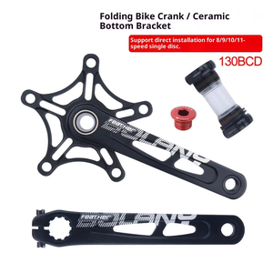 Juego de bielas y platos de bicicleta de carretera-Plato doble-Aleación de aluminio-Hueco integrado-Manivela de husillo de cerámica - Product Image 3