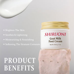 <span class=keywords><strong>Crema</strong></span> para pies de leche de cabra con logotipo personalizado, manteca de karité, vitamina E, cuidado de la piel para pies, para piel seca, revitalizante y nutritiva - Product Image 4