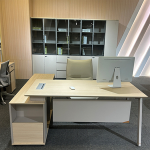 Hiện Đại Thiết Kế Đơn Giản Nhà Văn Phòng Chuyển Đổi Gỗ Tếch L-Hình Góc Modular Văn Phòng Điều Hành Bàn Với Dễ Dàng Lắp Ráp - Product Image 5