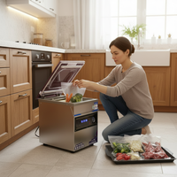 Scelleuse sous vide électrique semi-automatique à chambre unique Shengtong 340T, en acier inoxydable 304 de qualité alimentaire, machine d'emballage commerciale