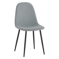 Chaise de salle à manger transfrontalière personnalisable, design moderne minimaliste de style européen, revêtement en lin, siège à coque souple, chaise tendance