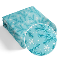 Série de fleurs de Noël personnalisées 100% polyester tissu à bulles de coton imprimé décoration de la maison pour les filles