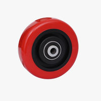 Roues pivotantes industrielles moyennes de 4 pouces pour meubles, roues universelles en PVC plastique, plaque galvanisée, roulettes rotatives