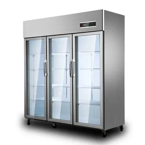 Refrigerador para bebidas con puerta de cristal