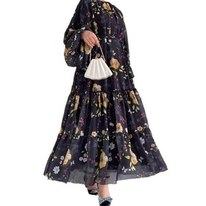<span class=keywords><strong>Abito</strong></span> <span class=keywords><strong>Lungo</strong></span> Estivo da Donna Sharut 2026 in Chiffon Stile <span class=keywords><strong>Etnico</strong></span> Musulmano con Stampa Floreale e Cintura - Product Image 6