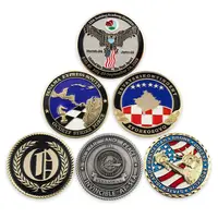 Military Challenge Coin, Custom Engraved Logo, Metal Coins
