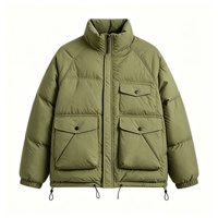Manteau long matelassé pour femme, veste rembourrée épaisse avec fermeture éclair, poches à rabat, col rabattable, vêtement d'extérieur chaud pour l'hiver