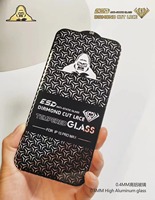 Film de protection d'écran en verre trempé 3D en forme d'arc effet diamant pour iPhone 18 Pro, 17 Pro, 16 Pro, 15 Pro, 14 Pro, 13 Pro - Vente Flash