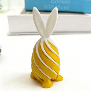 Figurine de lapin musicale imprimée en 3D, modèle animal, décoration de maison, jouet de Pâques, cadeau créatif - Product Image 1