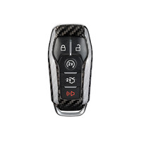 غطاء مفتاح سيارة من ألياف الكربون, إكسسوارات داخلية للسيارات غطاء مفتاح السيارة لـ Mustang 4 5 أزرار موضة من ألياف الكربون غطاء مفتاح السيارة مصنع مبيعات إكسسوارات السيارات