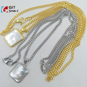 Collar Inteligente NFC Popular, Collar Personalizado con Tecnología NFC, Collar con Colgante de Lapislázuli Chapado en Oro y Acero Inoxidable para Regalos - Product Image 4