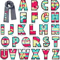 Patchs lettres alphabet 3D en chenille personnalisés, thermocollants, brodés, badges en tissu DIY, appliques colorées pour casquettes